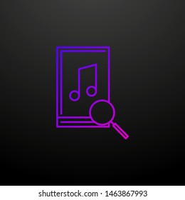 Music search nolan icon. Elements of seo and online marketing set. Simple icon for websites, web design, mobile app, info graphics