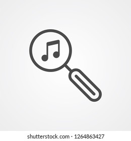 Music search vector icon sign symbol
