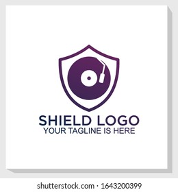 music security logo template design vector