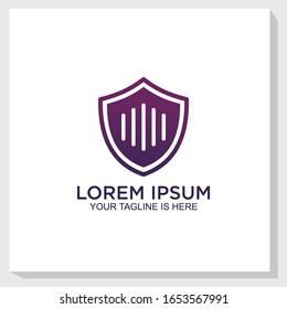 diseño de plantilla de logotipo de seguridad de música vector de logotipo de datos