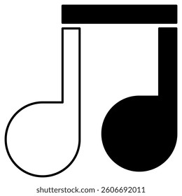 Music semi glyph icon style