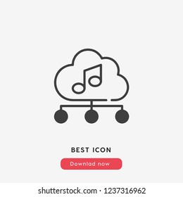 Music server data icon vector