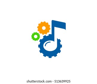 Music Service Repair Logo Design Template Element
