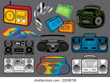 Music set 3 (visit our portfolio for more design elements and music vectors)