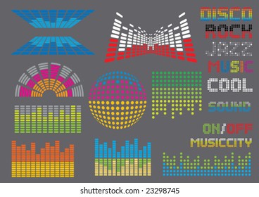 Music set 8 (visit our portfolio for more design elements and music vectors)