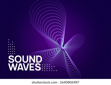Music Set. Concert Vector. Sound Banner. Psychedelic Audio Illustration. Violet Dance Background. Discotheque Trance Template. Pink Fest Magazine. Green Music Set