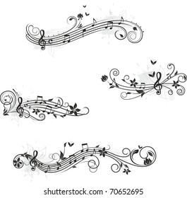 Music set of design elements