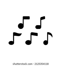 Music set icon isolated on white background