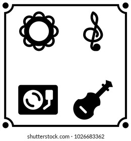 music set icon vector