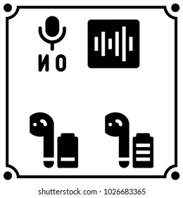 music set icon vector
