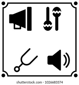 music set icon vector