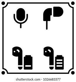 music set icon vector