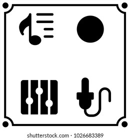 music set icon vector