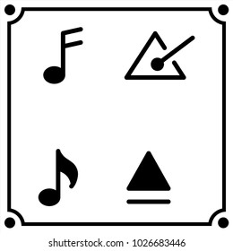 music set icon vector