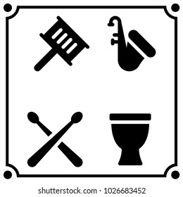 music set icon vector