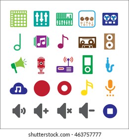 music set for white background
