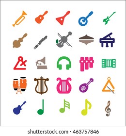 music set for white background