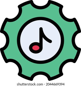 Vektorgrafikfarbensymbol für Musik