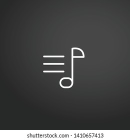 Music Settings vector icon. Music Settings concept stroke symbol design. Thin graphic elements vector illustration, outline pattern for your web site design, logo, UI. EPS 10.
