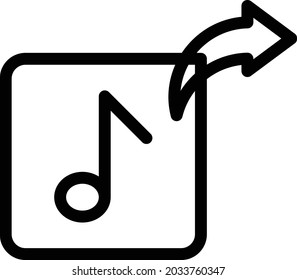 music share vector thin line icon