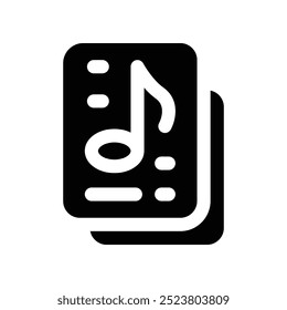 Notenblatt-Symbol. Vektorsymbol für Ihre Website, Ihr Handy, Ihre Präsentation und Ihr Logo-Design.