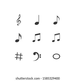 Music sheet note vector icon illustration design 