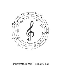 Music sheet note vector icon illustration design 