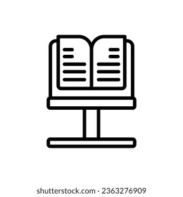 Ilustración de vectores de iconos de contorno de hoja de música