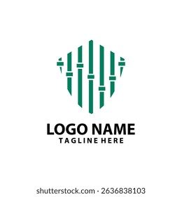 music shield vector logo design