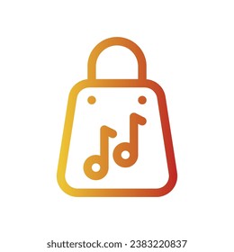 music shop 2 line gradient icon logo for website, application, printing, document, poster design, etc, Suitable for web Design,Logo,App