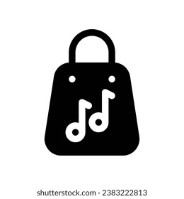 music shop glyph icon logo for website, application, printing, document, poster design, etc, Suitable for web Design,Logo,App