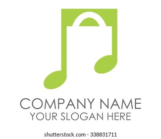 music shop logo icon vector