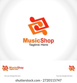 Modelo de logotipo vetorial da Loja de Músicas