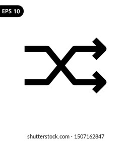 Music Shuffle icon Vector illustration logo template. Eps 10