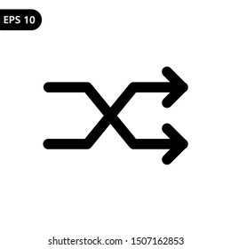 Music Shuffle icon Vector illustration logo template. Eps 10