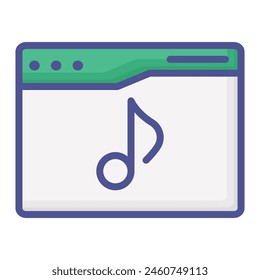 Music sign Fill inside vector icon which can easily modify or edit 