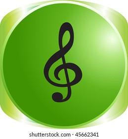 Music sign icon button