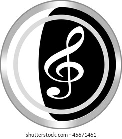 music sign icon button