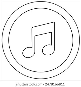 Musikzeichen mit isolierter Vektorgrafik