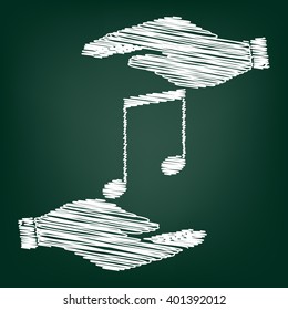 Music sign scrible effect 