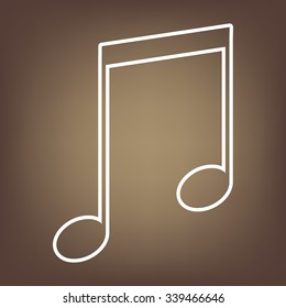 Music sign vector. Line icon