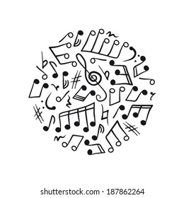 Music signs round