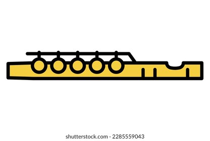 Music, simple flute icon (flutist), Vector Illustration