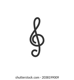 music simple icon on white background