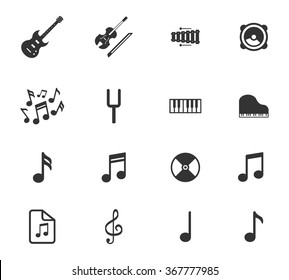 Musik - einfache Symbole für das Web
