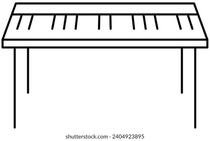 Music, simple keyboard icon (keyboardist), Vector Illustration