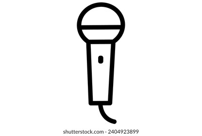 Music, simple microphone icon (singingvocal), Vector Illustration