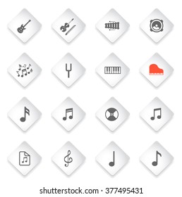 Music  simply symbols for web and user interface