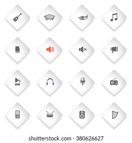 Music  simply symbols for web and user interface