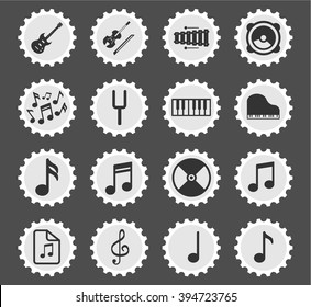 Music  simply symbols for web and user interface